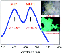 Graphical abstract: Surprisingly high quantum yield of emission in a fluorescent coordination polymer with paramagnetic Mn(ii) ions