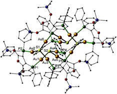 Graphical abstract: [Au12(PPh2)2S4(L2)4]2+ (L2 = 3,4-bis(diphenylphosphino)-2,5-bis(trimethylsilyloxy)furan): an Au12 unit protected by modified maleic anhydride phosphine ligands