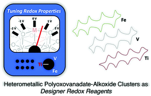 Graphical abstract: Tuning the redox profiles of polyoxovanadate-alkoxide clusters via heterometal installation: toward designer redox Reagents