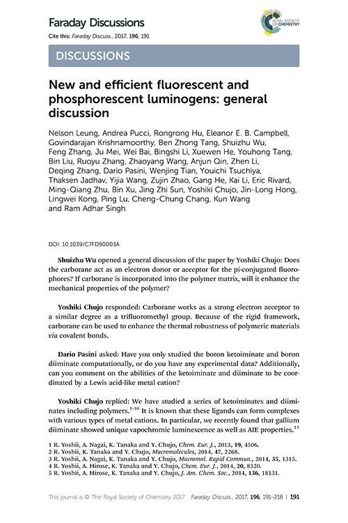 New and efficient fluorescent and phosphorescent luminogens: general discussion