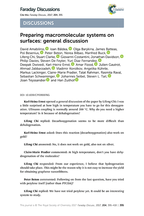 Preparing macromolecular systems on surfaces: general discussion