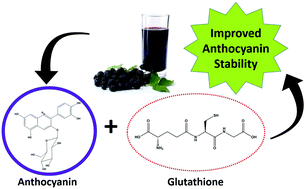 Graphical abstract: Stabilization of anthocyanins in blackberry juice by glutathione fortification