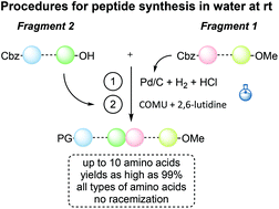 Graphical abstract: Tandem deprotection/coupling for peptide synthesis in water at room temperature