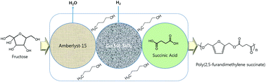 Graphical abstract: An integrated process for the production of 2,5-dihydroxymethylfuran and its polymer from fructose