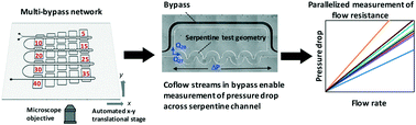 Graphical abstract: Microfluidic bypass manometry: highly parallelized measurement of flow resistance of complex channel geometries and trapped droplets