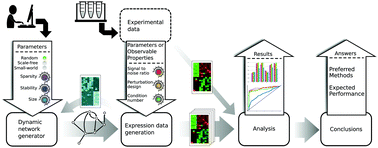 Graphical abstract: GeneSPIDER – gene regulatory network inference benchmarking with controlled network and data properties