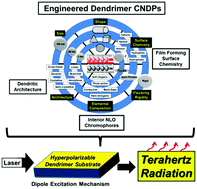 Graphical abstract: Engineering dendrimers to produce dendrimer dipole excitation based terahertz radiation sources suitable for spectrometry, molecular and biomedical imaging