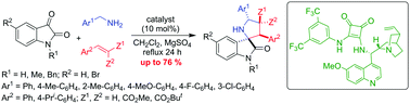 Graphical abstract: Organocatalytic diastereoselective synthesis of spirooxindoles via [3+2] cycloadditions of azomethine ylides with α,β-unsaturated esters