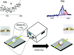 Graphical abstract: Optical and XPS evidence for the electrochemical generation of an N-heterocyclic carbene and its CS2 adduct from the ionic liquid [bmim][PF6]