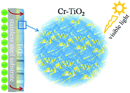 Graphical abstract: Direct growth of Cr-doped TiO2 nanosheet arrays on stainless steel substrates with visible-light photoelectrochemical properties