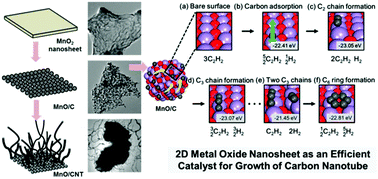 Graphical abstract: A critical role of catalyst morphology in low-temperature synthesis of carbon nanotube–transition metal oxide nanocomposite