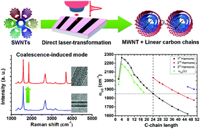 Graphical abstract: Ultrafast structural evolution and formation of linear carbon chains in single-walled carbon nanotube networks by femtosecond laser irradiation