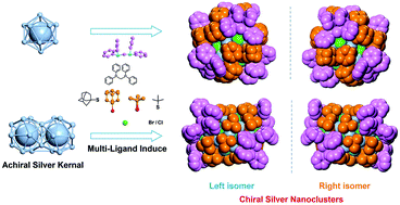 Graphical abstract: Multi-ligand-directed synthesis of chiral silver nanoclusters
