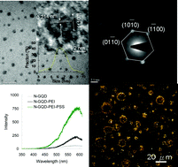 Graphical abstract: Efficient two-photon luminescence for cellular imaging using biocompatible nitrogen-doped graphene quantum dots conjugated with polymers