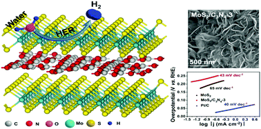 Graphical abstract: Ultrathin molybdenum disulfide/carbon nitride nanosheets with abundant active sites for enhanced hydrogen evolution