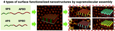 Graphical abstract: Surface functionalized nanostructures via position registered supramolecular polymer assembly
