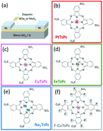 Graphical abstract: Controlled doping of transition metal dichalcogenides by metal work function tuning in phthalocyanine compounds