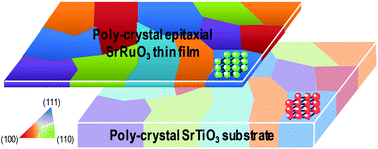 Graphical abstract: Enhanced magnetic and thermoelectric properties in epitaxial polycrystalline SrRuO3 thin films
