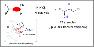 Graphical abstract: Transfer of axial chirality through the nickel-catalysed hydrocyanation of chiral allenes