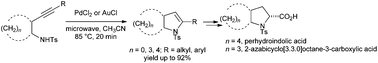 Graphical abstract: Synthesis of 2,3-dihydro-1H-pyrroles by intramolecular cyclization of N-(3-butynyl)-sulfonamides
