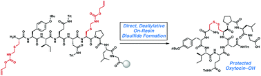 Graphical abstract: Direct palladium-mediated on-resin disulfide formation from Allocam protected peptides