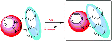 Graphical abstract: Expedient synthesis of a phenanthro-imidazo-pyridine fused heteropolynuclear framework via CDC coupling: a new class of luminophores