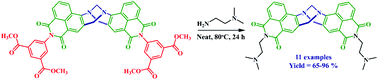 Graphical abstract: One-pot facile synthesis of 4-amino-1,8-naphthalimide derived Tröger's bases via a nucleophilic displacement approach