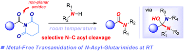 Graphical abstract: Transamidation of N-acyl-glutarimides with amines