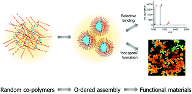 Graphical abstract: Self-assembly of random co-polymers for selective binding and detection of peptides