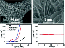 Graphical abstract: High-performance water oxidation electrocatalysis enabled by a Ni-MOF nanosheet array