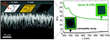 Graphical abstract: Enhancing light trapping of macroporous silicon by alkaline etching: application for the fabrication of black Si nanospike arrays
