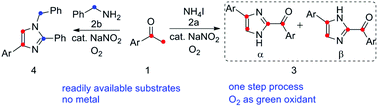 Graphical abstract: Sodium nitrite-promoted aerobic oxidative coupling of aryl methyl ketones with ammonium under metal-free conditions: a facile access to polysubstitution imidazoles