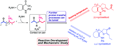 Graphical abstract: Tunable regiodivergent phosphine-catalyzed [3 + 2] cycloaddition of alkynones and trifluoroacetyl phenylamides