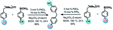 Graphical abstract: Palladium catalyzed Suzuki cross-coupling of benzyltrimethylammonium salts via C–N bond cleavage