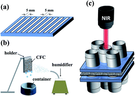 Graphical abstract: Biomimetic structure of carbon fiber cloth grafted with poly(N-isopropylacrylamide) for water collection and smart gates