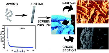 Graphical abstract: Screen printable MWCNT inks for printed electronics