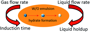 Graphical abstract: Study of hydrate formation in gas-emulsion multiphase flow systems