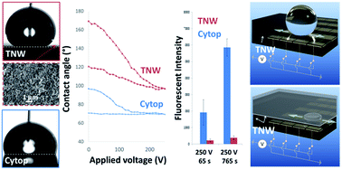 Graphical abstract: Protein droplet actuation on superhydrophobic surfaces: a new approach toward anti-biofouling electrowetting systems