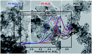 Graphical abstract: Porous Pt–NiOx nanostructures with ultrasmall building blocks and enhanced electrocatalytic activity for the ethanol oxidation reaction