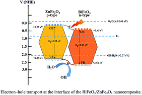 Graphical abstract: Photocatalytic activity of BiFeO3/ZnFe2O4 nanocomposites under visible light irradiation
