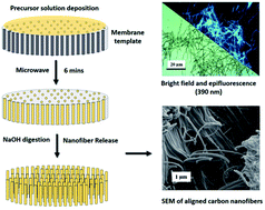 Graphical abstract: Templated microwave synthesis of luminescent carbon nanofibers