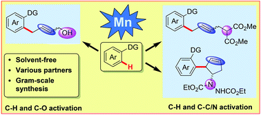 Graphical abstract: Manganese-catalyzed allylation via sequential C–H and C–C/C–Het bond activation