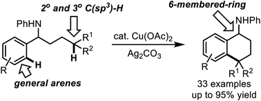 Graphical abstract: Copper-catalyzed oxidative C(sp3)–H/C(sp2)–H cross-coupling en route to carbocyclic rings