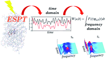 Graphical abstract: The mechanism of a green fluorescent protein proton shuttle unveiled in the time-resolved frequency domain by excited state ab initio dynamics