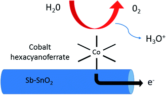 Graphical abstract: Cobalt hexacyanoferrate supported on Sb-doped SnO2 as a non-noble catalyst for oxygen evolution in acidic medium