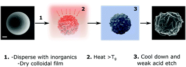 Graphical abstract: Roughening up polymer microspheres and their diffusion in a liquid