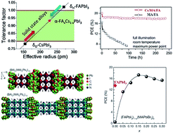 Graphical abstract: Mixed cation hybrid lead halide perovskites with enhanced performance and stability