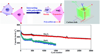 Graphical abstract: A Mn3O4 nano-wall array based binder-free cathode for high performance lithium–sulfur batteries