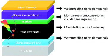 Graphical abstract: Recent efficient strategies for improving the moisture stability of perovskite solar cells