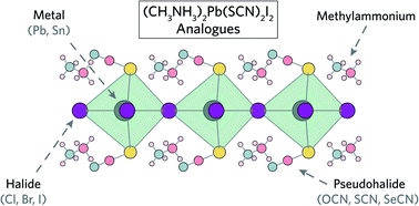Graphical abstract: Electronic and defect properties of (CH3NH3)2Pb(SCN)2I2 analogues for photovoltaic applications